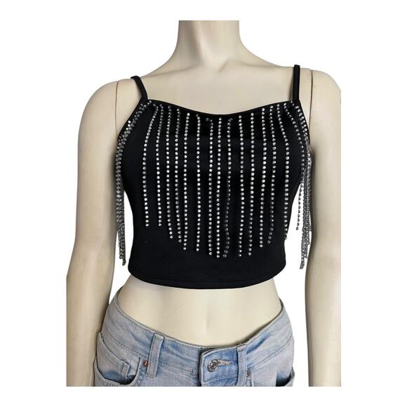 Festival Top Shirt Blouse Concert Summer Skimpy Beach Crop y2k Tank Boho M - Picture 9 of 12